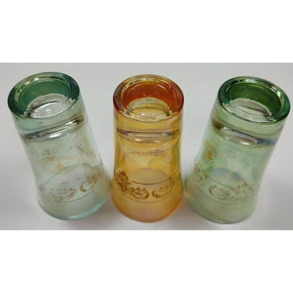 Lot Of 3 J. Preziosi Lavorato A Mano Orange Green Italian Art Shot Glasses VTG - Picture 4 of 11